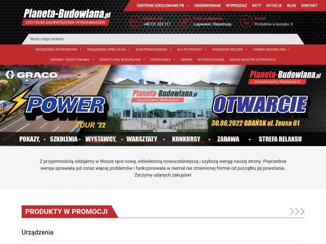 Planeta Budowlana - Centrum maszyn budowlanych i agregatów malarskich.